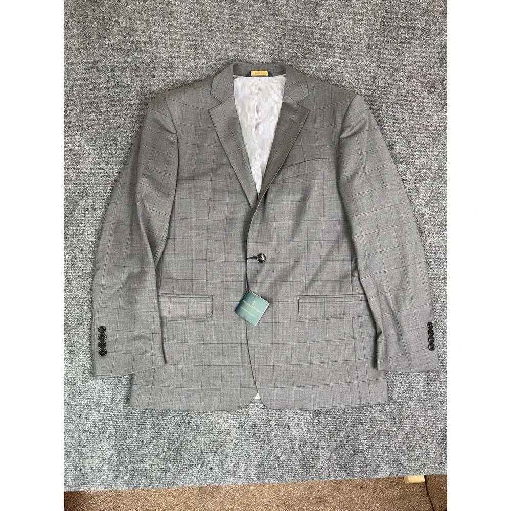 NWT Brooks Brothers Blazer Mens 41R Gray 2 Button Explorer Regent Fit Sport Coat